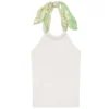 Sandro Pharell Cropped Floral Halterneck Tank