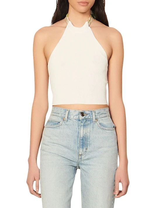 Sandro Pharell Cropped Floral Halterneck Tank 5 Sandro Pharell Cropped Floral Halterneck Tank - Image 3