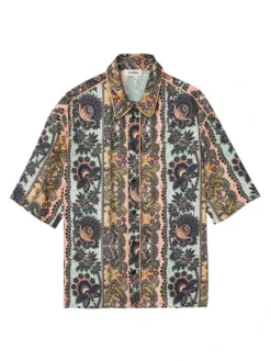 Sandro Sintra Baroque-Print Shirt