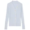 Sandro Gabrielle Silk-Blend Cardigan Blue Sky -Sandro Sales Shop unnamed file 61