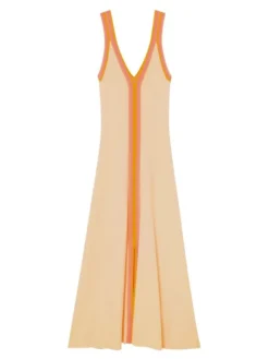 Sandro Piana Ribbed Midi Dress