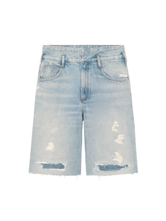 Sandro Celestin Super High-Rise Distressed Cut-Off Jean Shorts 3 Sandro Celestin Super High-Rise Distressed Cut-Off Jean Shorts