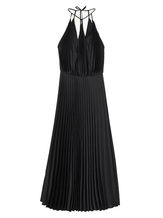 Sandro Noelia Pleated Midi Dress Apple Green 4 Sandro Noelia Pleated Midi Dress Apple Green - Image 2