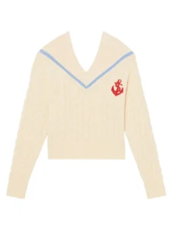 Sandro Guilhem Wool & Cashmere Sweater Blue