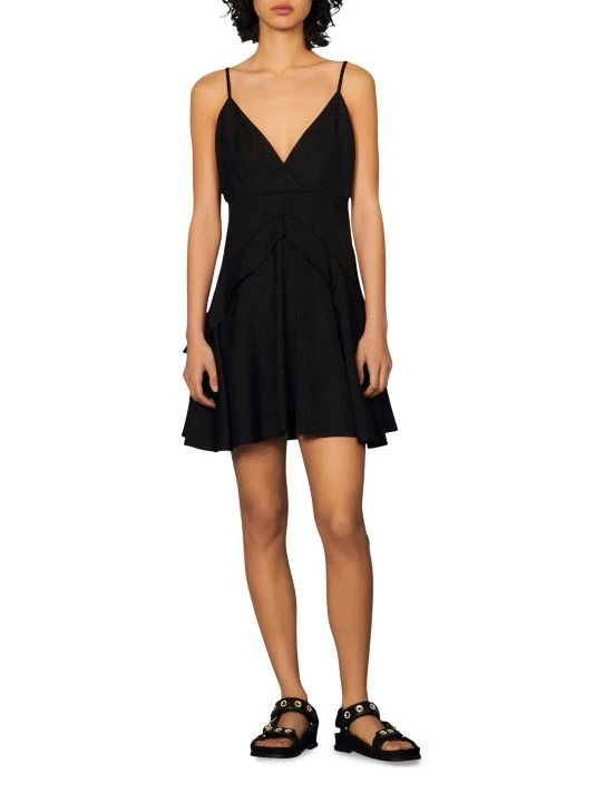 Sandro Gisele Ruffle-Trim Mini Dress 4 Sandro Gisele Ruffle-Trim Mini Dress - Image 2