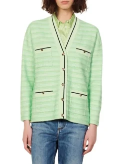 Sandro Aymar Striped Tweed Cardigan -Sandro Sales Shop unnamed file 695