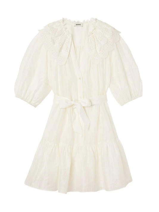 Sandro Emiliana Sheer Linen Mini Dress 3 Sandro Emiliana Sheer Linen Mini Dress