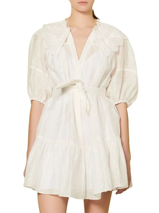 Sandro Emiliana Sheer Linen Mini Dress 5 Sandro Emiliana Sheer Linen Mini Dress - Image 3
