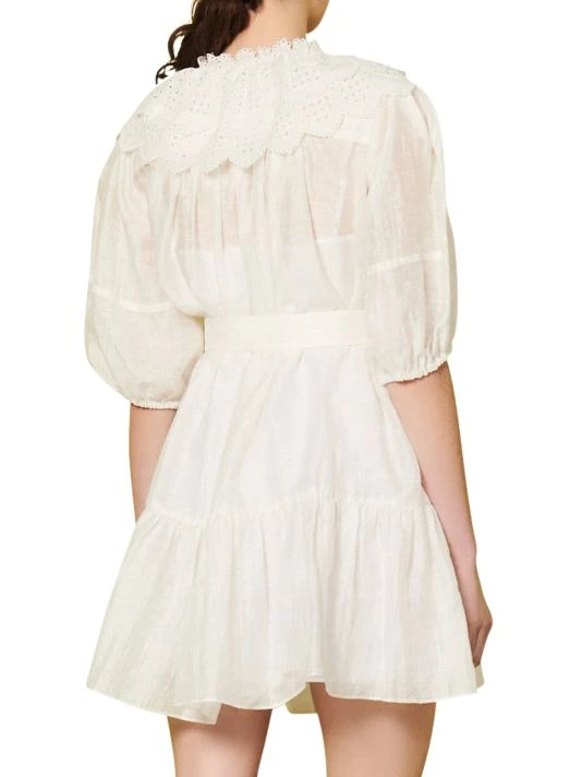 Sandro Emiliana Sheer Linen Mini Dress 6 Sandro Emiliana Sheer Linen Mini Dress - Image 4