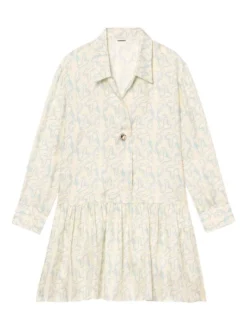 Sandro Rozie Printed Silk Dress