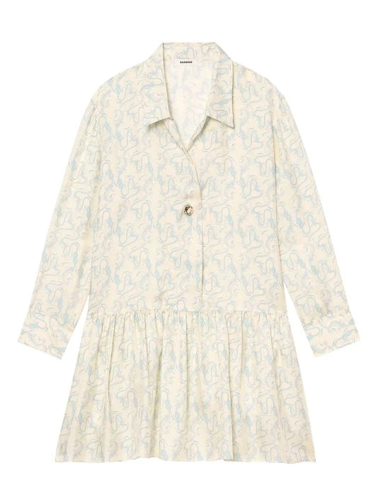 Sandro Rozie Printed Silk Dress 3 Sandro Rozie Printed Silk Dress