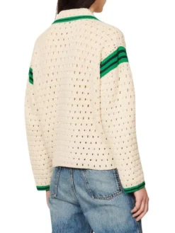 Sandro Nicolas Logo-Embroidered Crochet Sweater -Sandro Sales Shop unnamed file 733