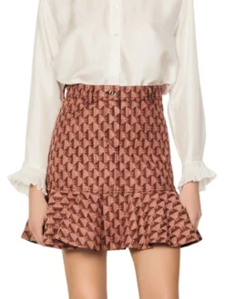 Sandro Pauline Jacquard Monogram Mini-Skirt -Sandro Sales Shop unnamed file 770