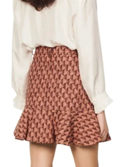 Sandro Pauline Jacquard Monogram Mini-Skirt -Sandro Sales Shop unnamed file 771