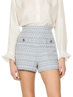 Sandro Cyril Tweed High-Waist Shorts -Sandro Sales Shop unnamed file 774