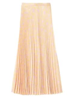 Sandro Flora Pleated Midi Skirt