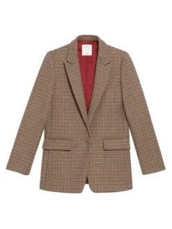 Sandro Queen Check Wool-Blend Blazer