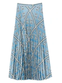 Sandro Leianne Pleated Midi Skirt