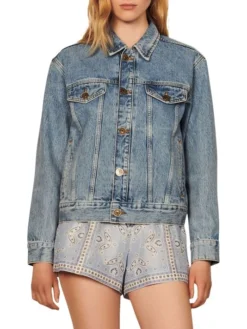 Sandro Iris Faded Denim Jacket -Sandro Sales Shop unnamed file 834