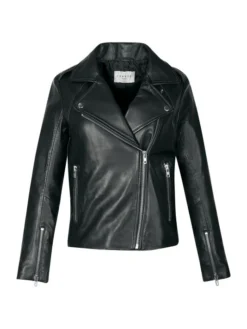 Sandro Lambskin Biker Jacket