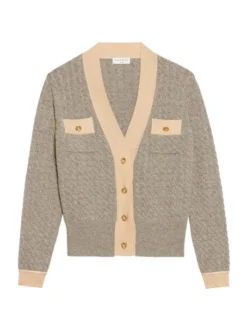 Sandro Jane Cabled Cardigan