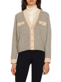 Sandro Jane Cabled Cardigan -Sandro Sales Shop unnamed file 873