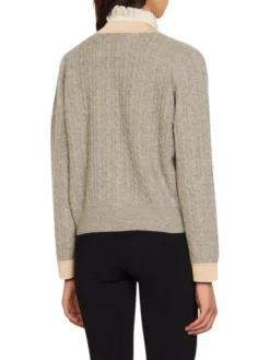 Sandro Jane Cabled Cardigan -Sandro Sales Shop unnamed file 874