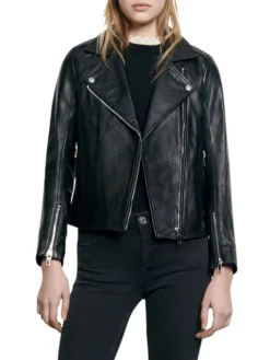 Sandro Lambskin Biker Jacket -Sandro Sales Shop unnamed file 88