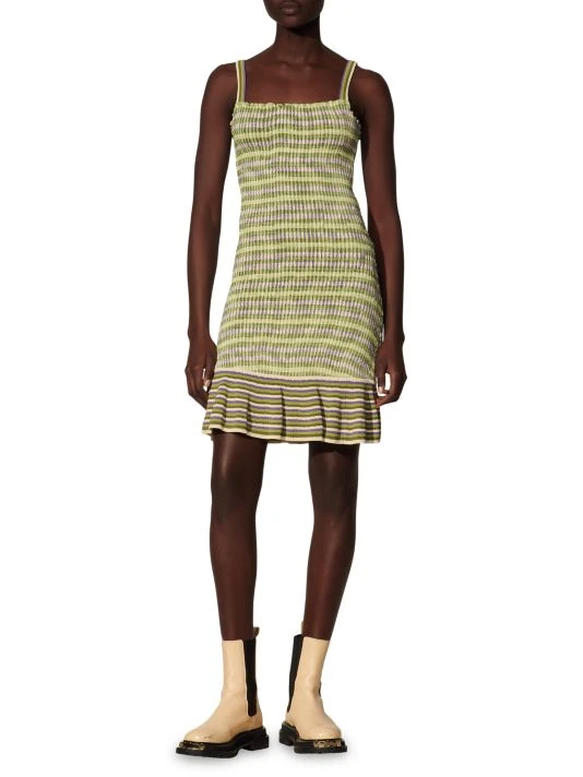 Sandro Christie Smocked Mini Dress 4 Sandro Christie Smocked Mini Dress - Image 2