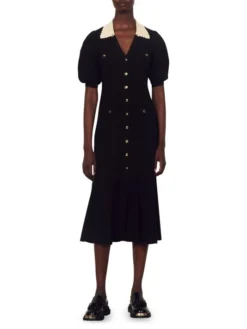 Sandro Knit Midi Shirtdress -Sandro Sales Shop unnamed file 92